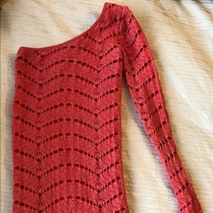 Bebe One-Arm Coral/Pink Dress